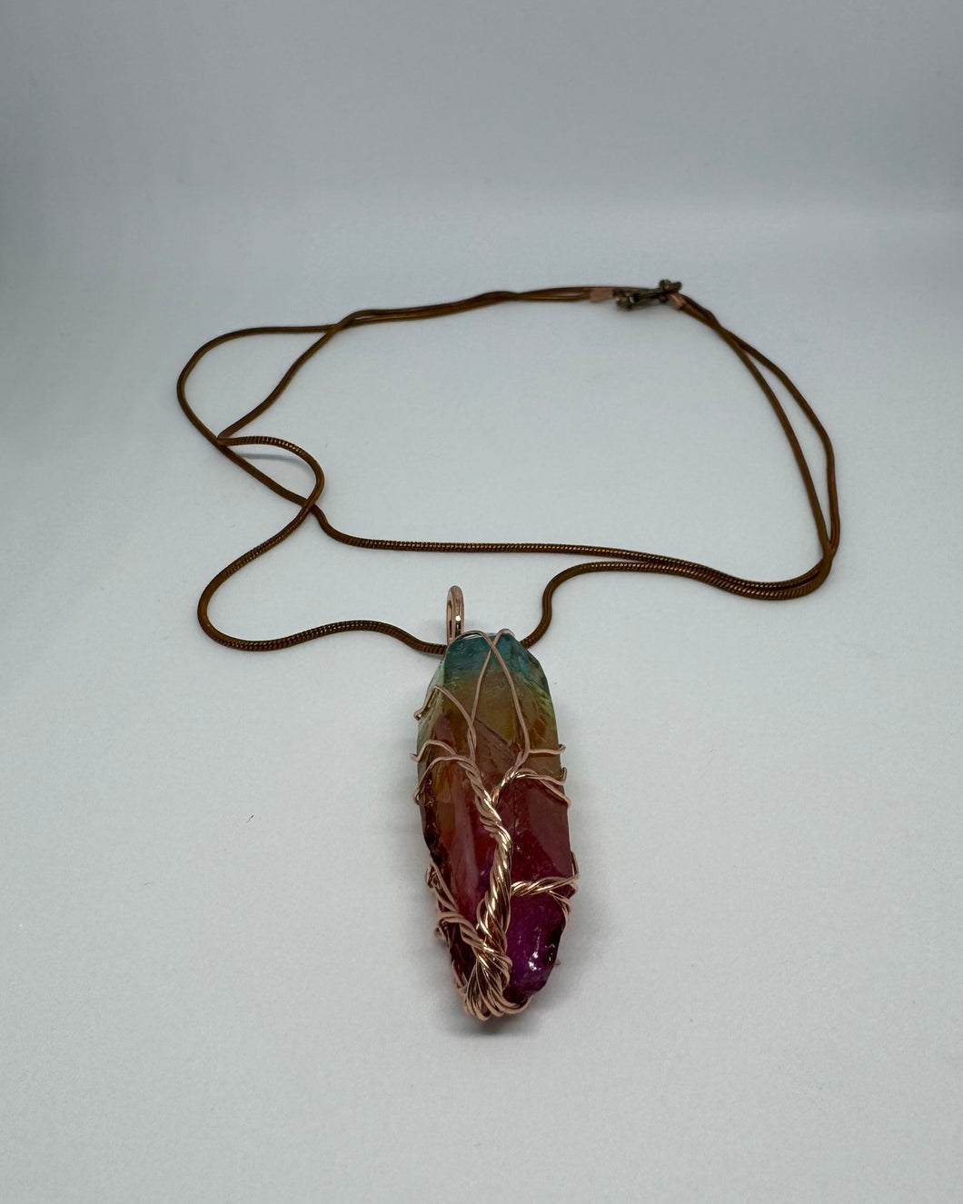 Electroplate Quartz Kristall hálsmen