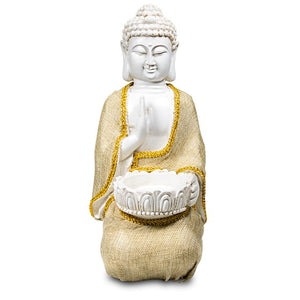 Peace Buddha with tea-light holder