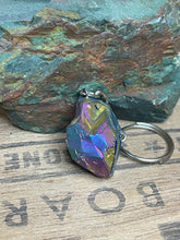 Load image into Gallery viewer, Keychain Rainbow Amethyst
