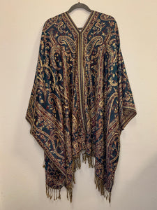 Poncho w/ Golden Threads
