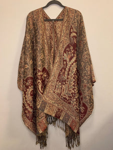Poncho w/ Golden Threads