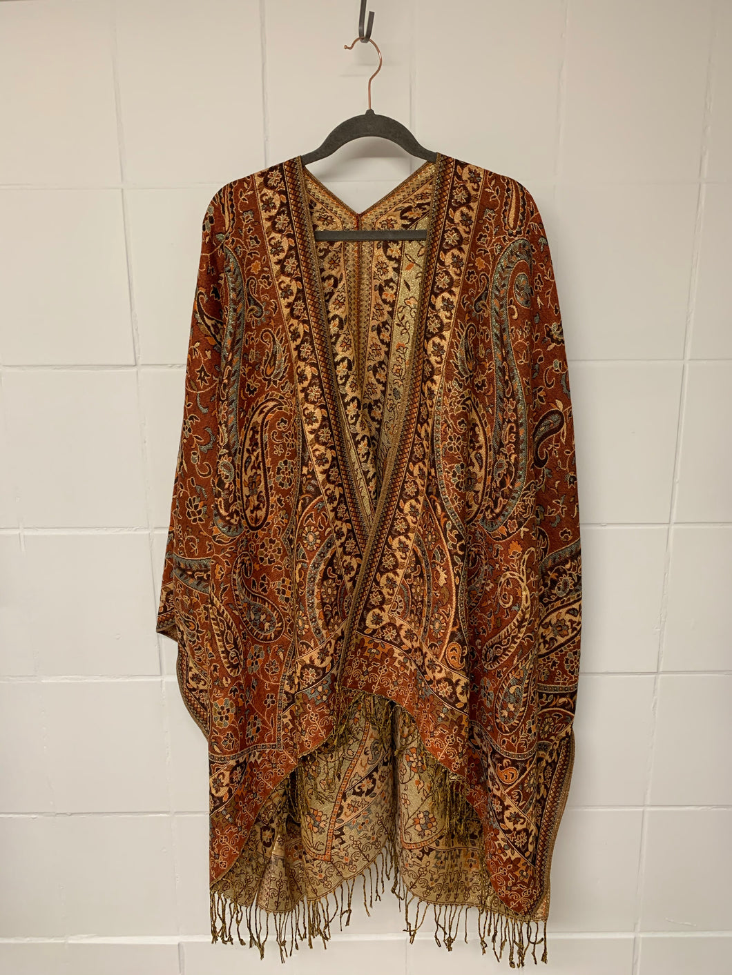 Poncho w/ Golden Threads