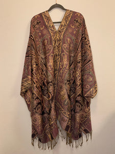 Poncho w/ Golden Threads