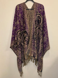 Poncho w/ Golden Threads